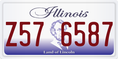 IL license plate Z576587