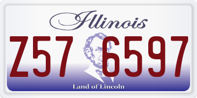 IL license plate Z576597
