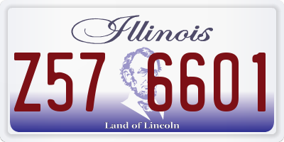 IL license plate Z576601
