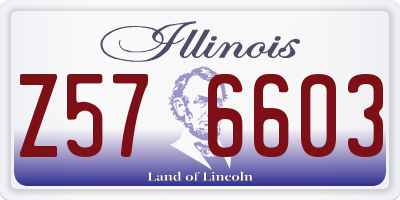 IL license plate Z576603