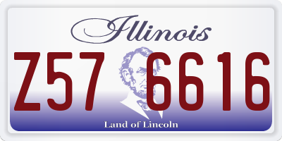 IL license plate Z576616