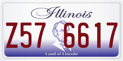 IL license plate Z576617