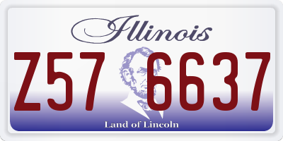 IL license plate Z576637