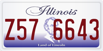 IL license plate Z576643