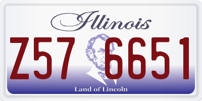 IL license plate Z576651