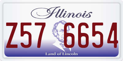 IL license plate Z576654