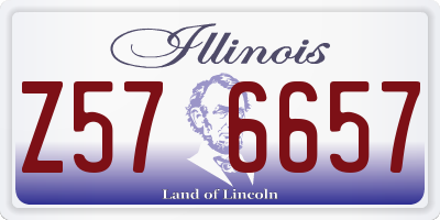 IL license plate Z576657