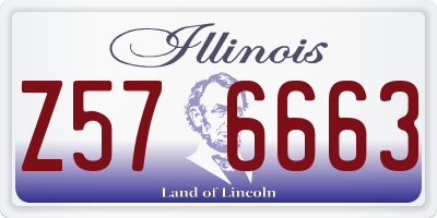 IL license plate Z576663