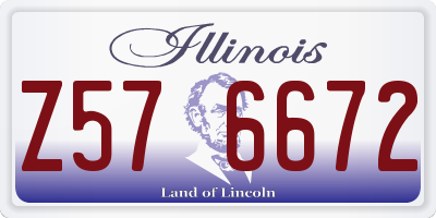 IL license plate Z576672