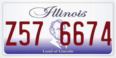 IL license plate Z576674
