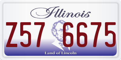 IL license plate Z576675