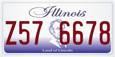 IL license plate Z576678