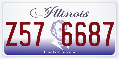 IL license plate Z576687