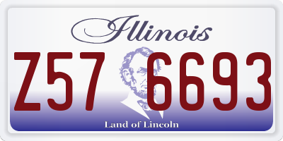 IL license plate Z576693