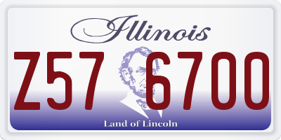 IL license plate Z576700