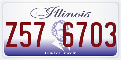 IL license plate Z576703