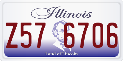 IL license plate Z576706