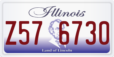 IL license plate Z576730