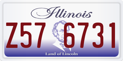 IL license plate Z576731