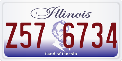 IL license plate Z576734