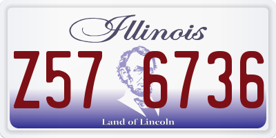 IL license plate Z576736
