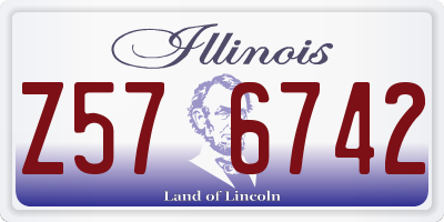 IL license plate Z576742