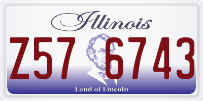 IL license plate Z576743