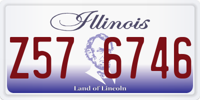 IL license plate Z576746
