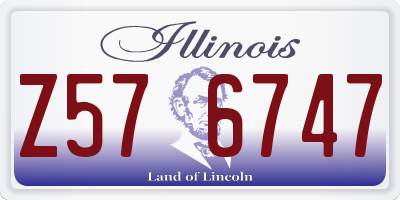 IL license plate Z576747