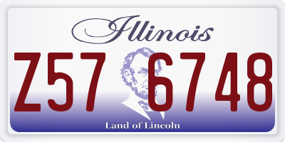 IL license plate Z576748