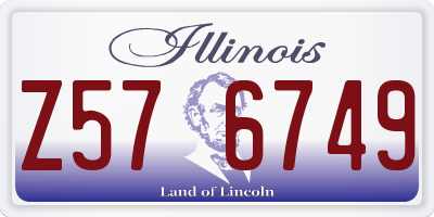 IL license plate Z576749