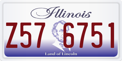 IL license plate Z576751