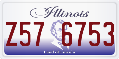 IL license plate Z576753