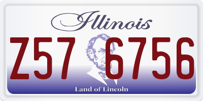 IL license plate Z576756
