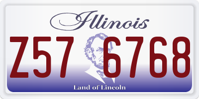 IL license plate Z576768