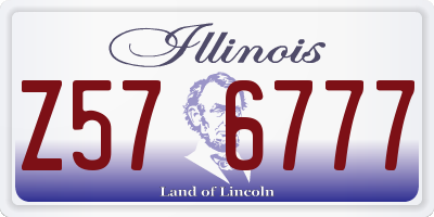 IL license plate Z576777