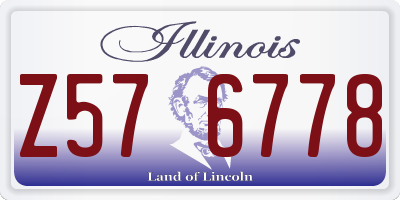 IL license plate Z576778