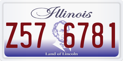 IL license plate Z576781