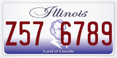 IL license plate Z576789