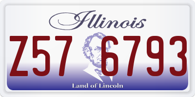 IL license plate Z576793