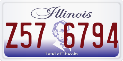 IL license plate Z576794