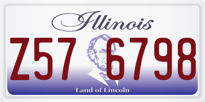 IL license plate Z576798