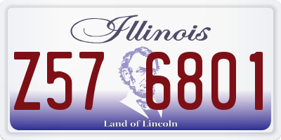 IL license plate Z576801