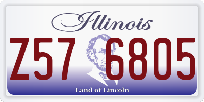 IL license plate Z576805