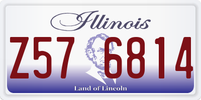 IL license plate Z576814