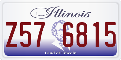 IL license plate Z576815
