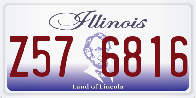 IL license plate Z576816