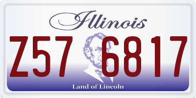 IL license plate Z576817