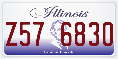 IL license plate Z576830