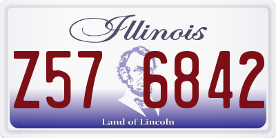 IL license plate Z576842